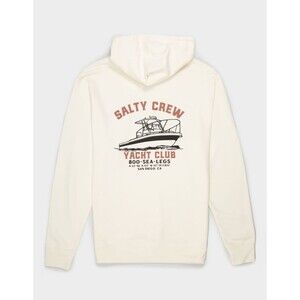 Salty Crew Men's Yacht Club Bone Graphic Print Hoodie‎ Sz Medium NEW